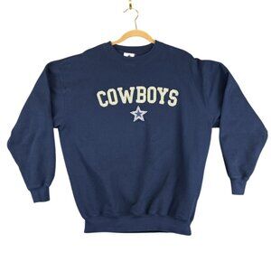 Dallas Cowboys Mens Navy NFL Football Sweatshirt Pullover Crewneck Embroidered